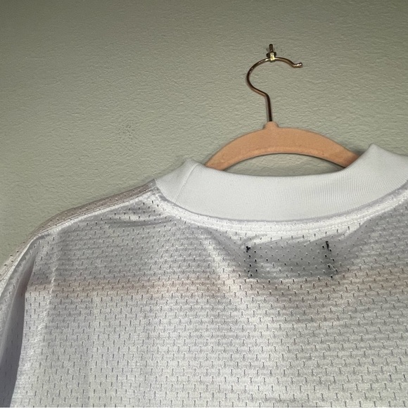 Saint Morta union mesh boxy tee. White/black - Picture 6 of 7